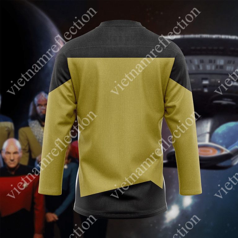 Star Trek The Next Generation 1987 1994 yellow hockey jersey