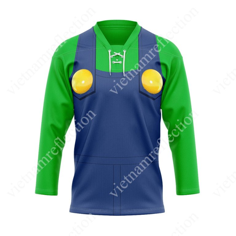 Super Mario Luigi cosplay hockey jersey