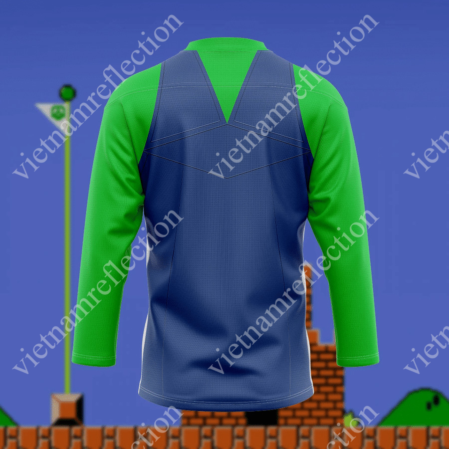 Super Mario Luigi cosplay hockey jersey