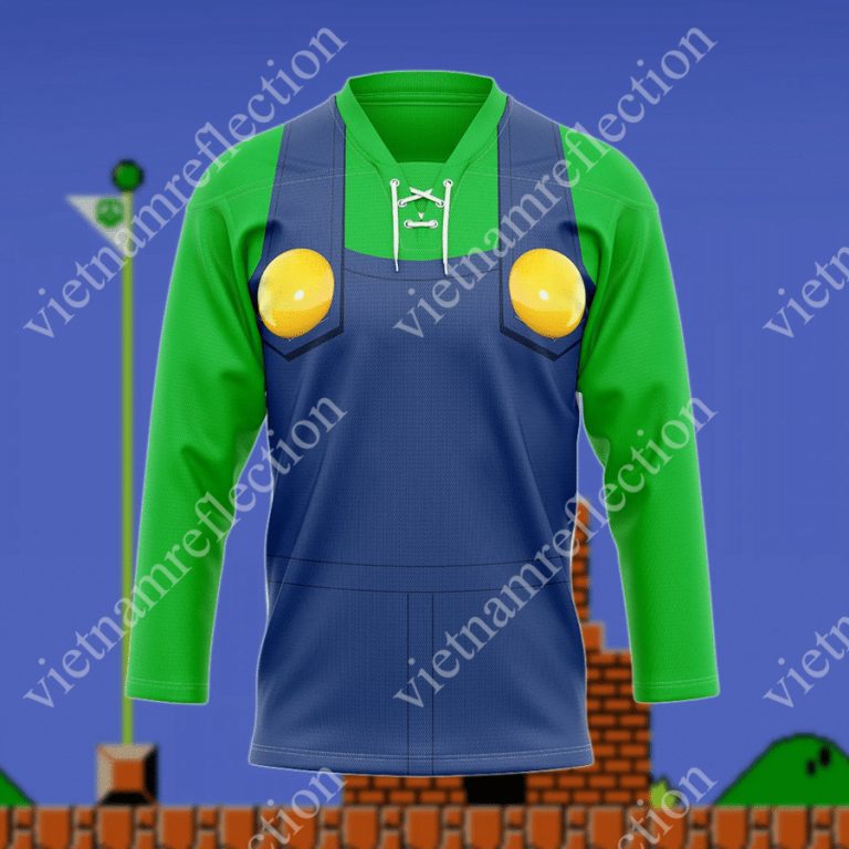 Super Mario Luigi cosplay hockey jersey