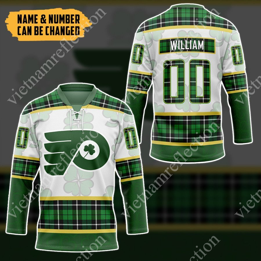 Personalized St. Patrick's Day Philadelphia Flyers NHL hockey jersey