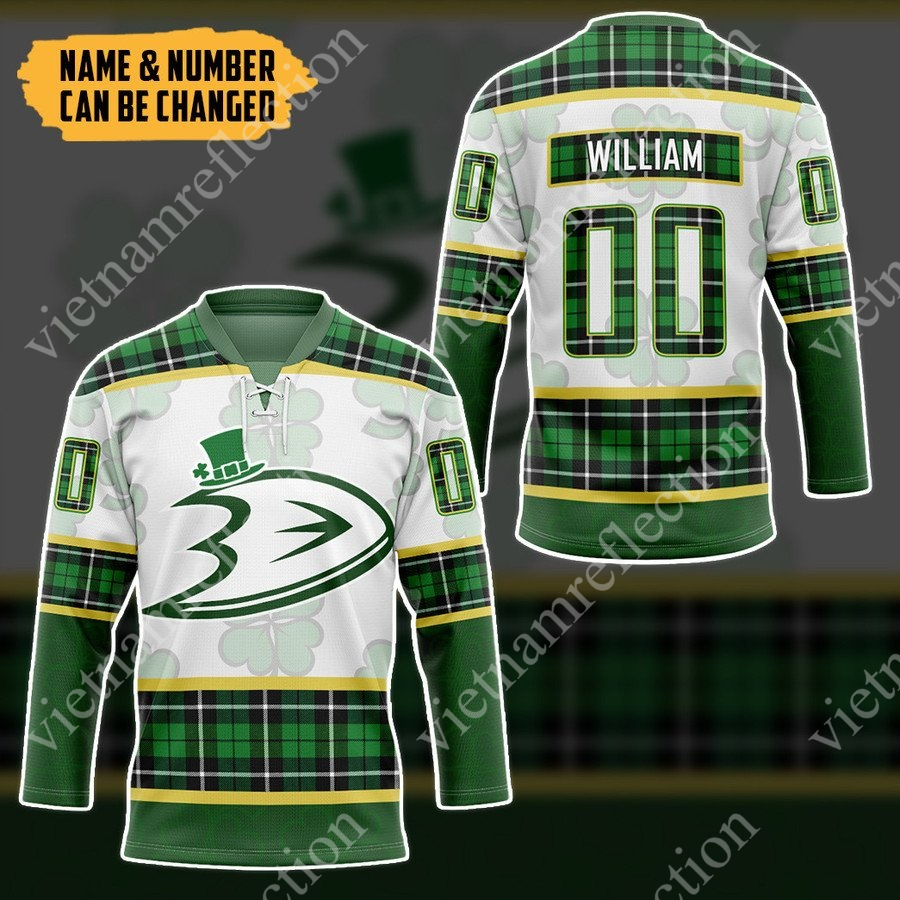 Personalized St. Patrick's Day Anaheim Ducks NHL hockey jersey