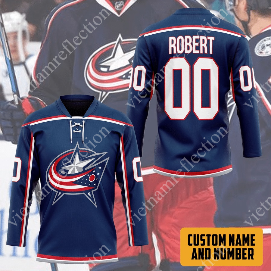 Personalized Columbus Blue Jackets NHL hockey jersey