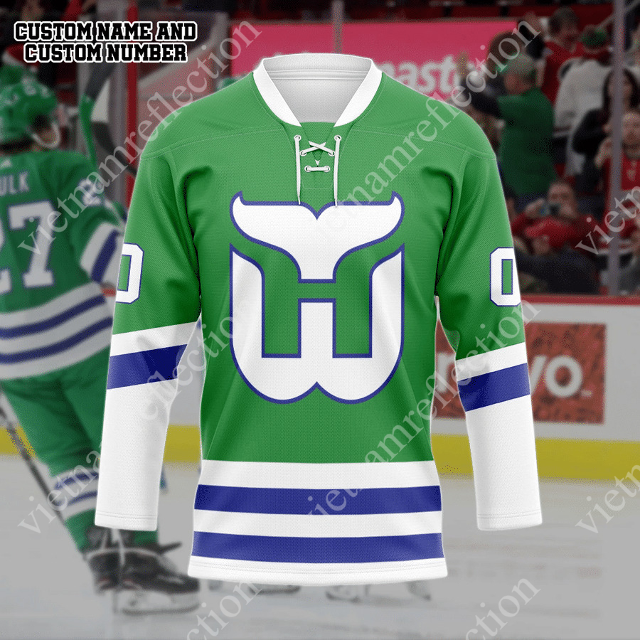 Personalized Hartford Whalers NHL hockey jersey