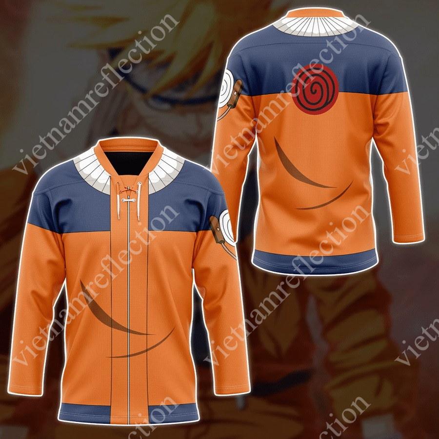 Uzumaki Naruto cosplay hockey jersey