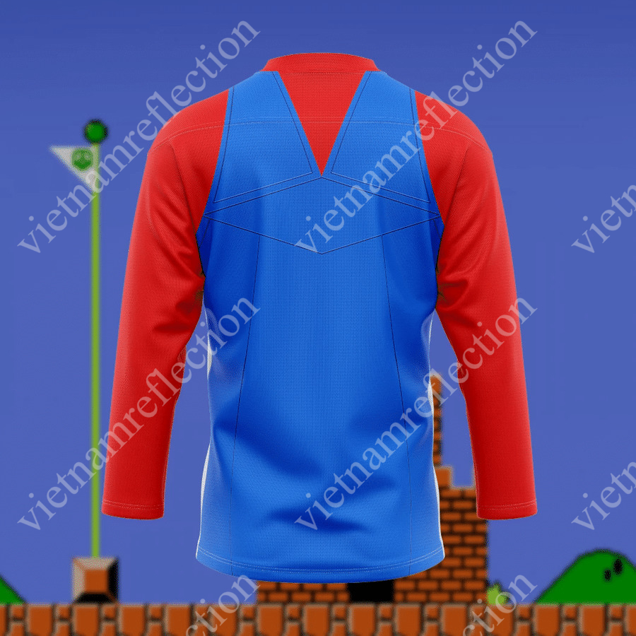 Super Mario Mario cosplay hockey jersey