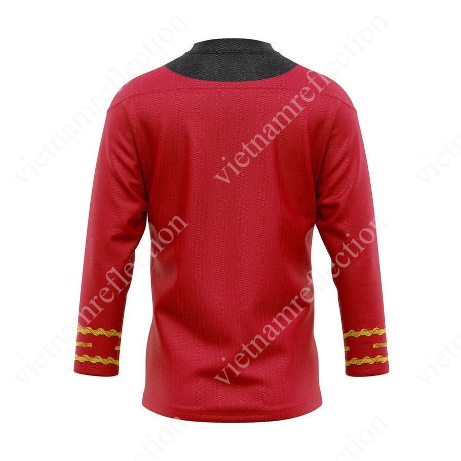 Star Trek red uniform hockey jersey