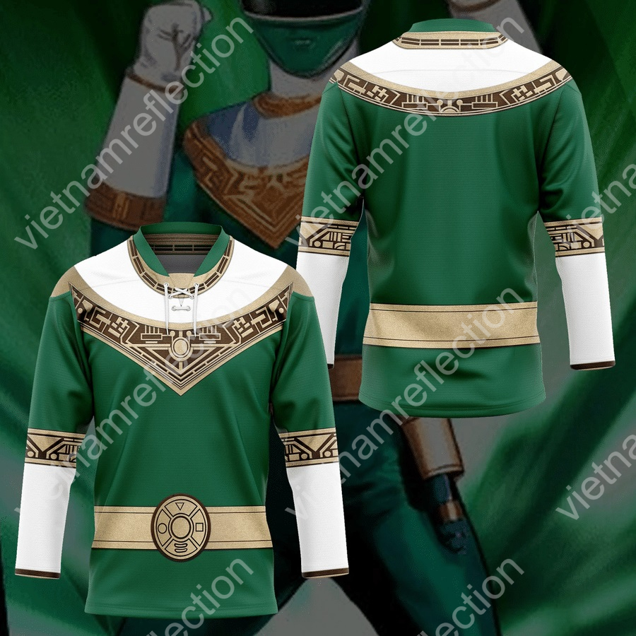 Power Rangers Zeo Green hockey jersey