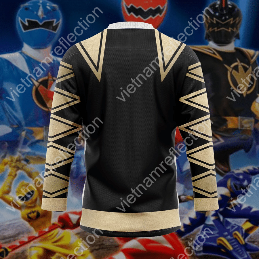 Power Rangers Dino Thunder Black Ranger hockey jersey