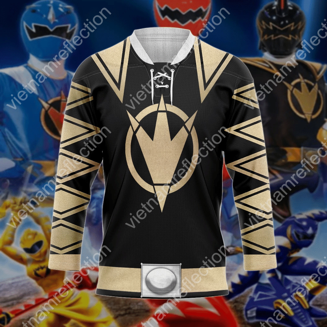 Power Rangers Dino Thunder Black Ranger hockey jersey