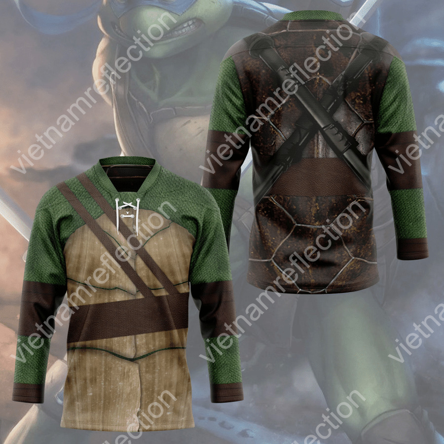 Leonardo TMNT cosplay hockey jersey