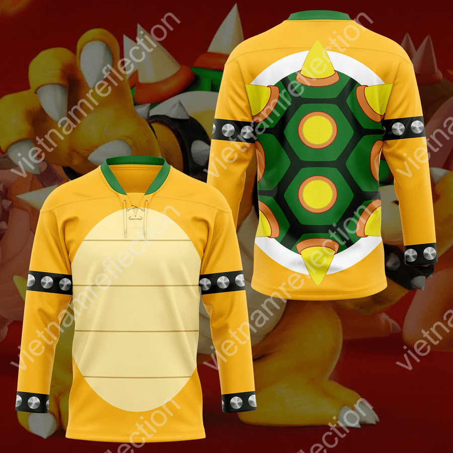 Super Mario Bowser cosplay hockey jersey