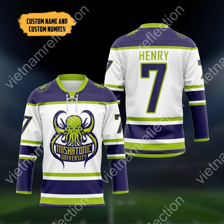 Personalized Cthulhu Miskatonic University hockey jersey