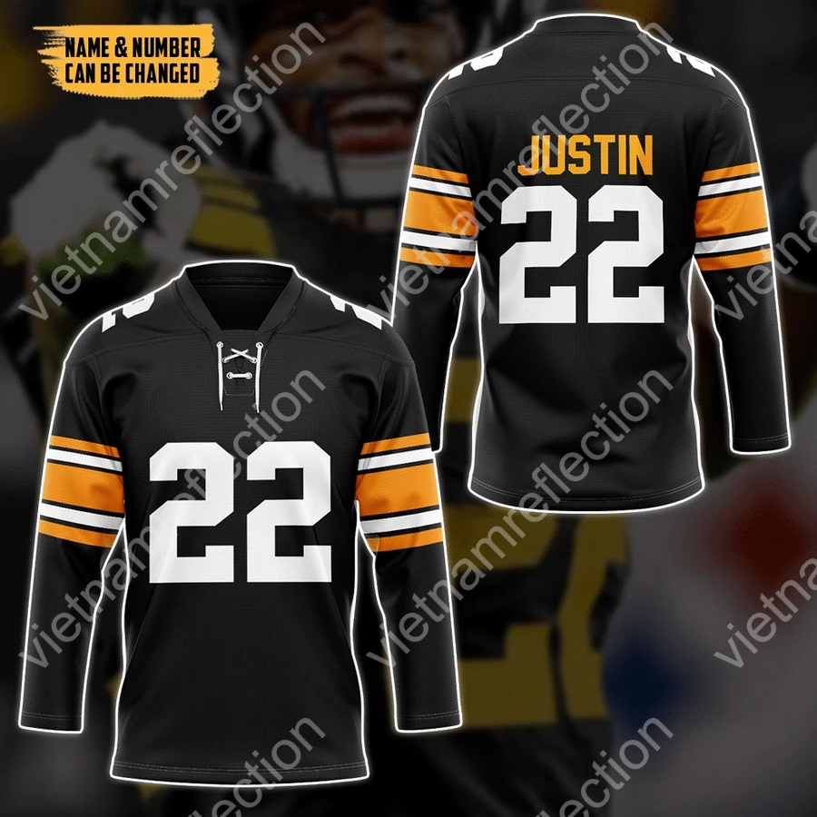 Personalized Pittsburgh Steelers Najee Harris NFL hockey jersey