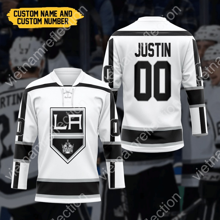 Personalized Los Angeles Kings NHL white hockey jersey