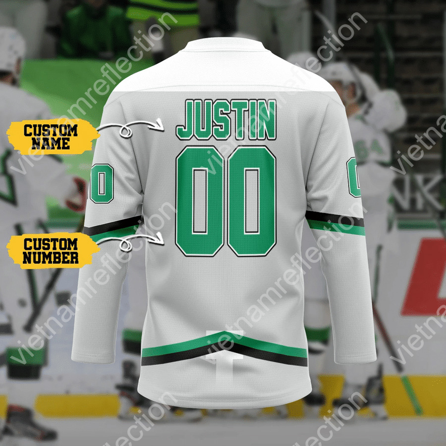 Personalized Dallas Stars NHL grey hockey jersey