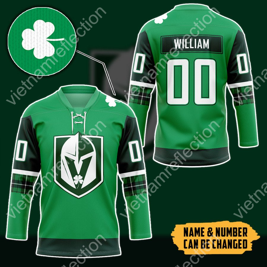 Personalized St. Patrick's Day Vegas Golden Knights NHL hockey jersey