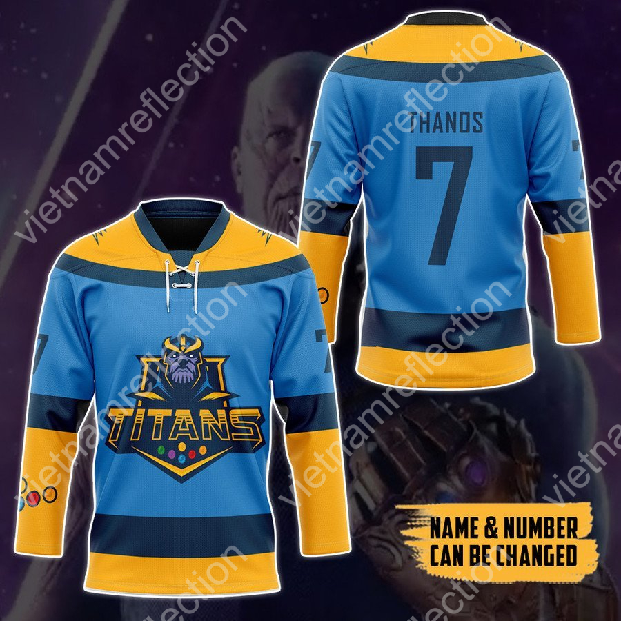 Personalized Thanos Titans hockey jersey