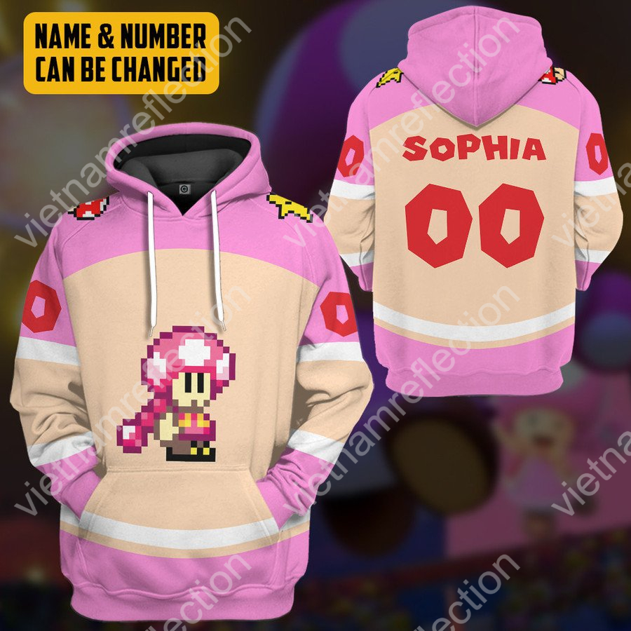 Personalized Toadette sport 3d hoodie t-shirt apparel