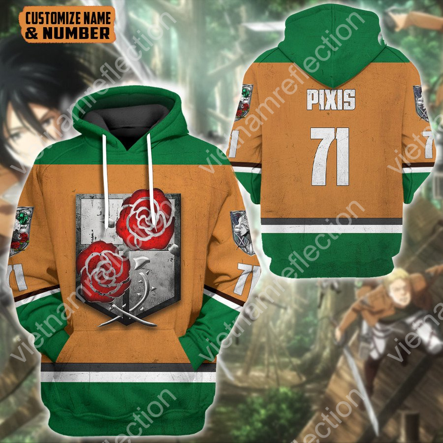 Personalized Attack On Titan Stationary Guard 3d hoodie t-shirt apparel