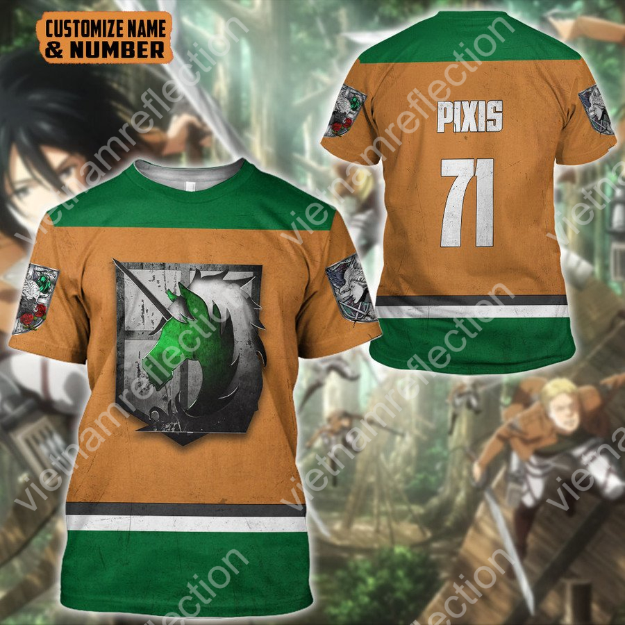 Personalized Attack On Titan Military Police 3d hoodie t-shirt apparel