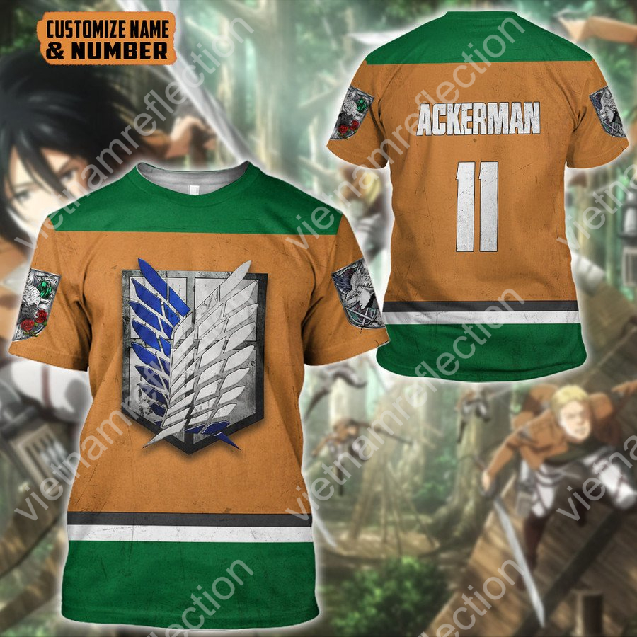 Personalized Attack On Titan Scouting Legion 3d hoodie t-shirt apparel