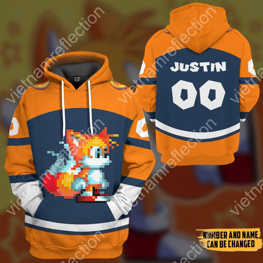 Personalized Sonic the Hedgehog Tails sport 3d hoodie t-shirt apparel