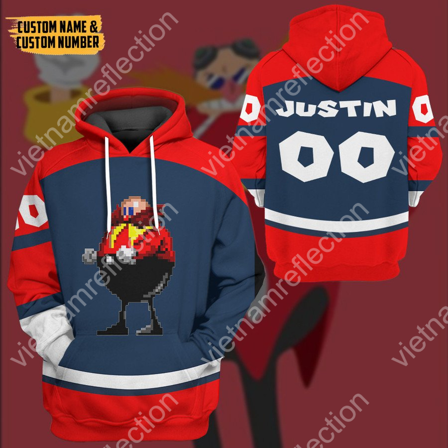 Personalized Sonic the Hedgehog Doctor Eggman sport 3d hoodie t-shirt apparel