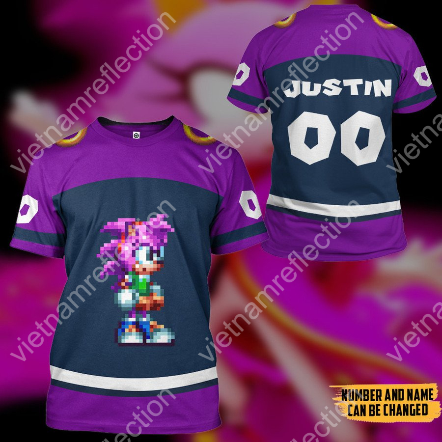 Personalized Sonic the Hedgehog Amy Rose sport 3d hoodie t-shirt apparel