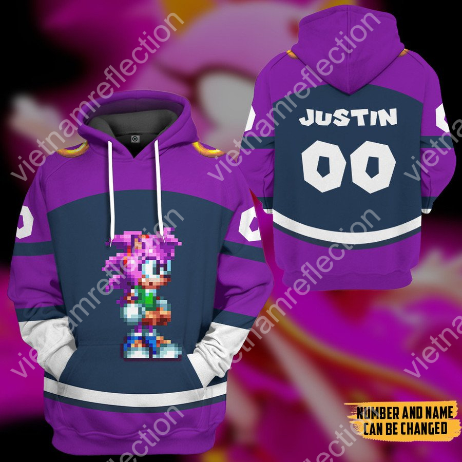 Personalized Sonic the Hedgehog Amy Rose sport 3d hoodie t-shirt apparel