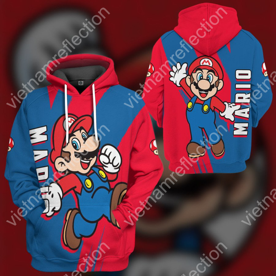 Super Mario Happy Mario 3d hoodie t-shirt apparel