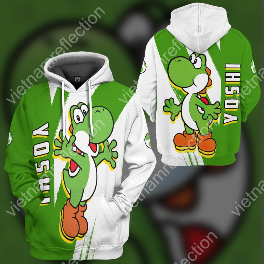 Super Mario Happy Yoshi 3d hoodie t-shirt apparel