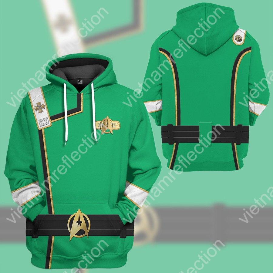 St. Patrick's Day Star Trek Wrath of Khan Starfleet green uniform 3d hoodie t-shirt apparel