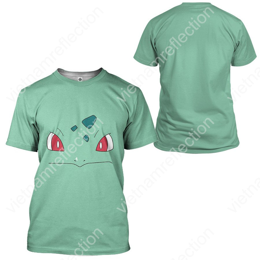 Pokemon Bulbasaur cosplay 3d hoodie t-shirt apparel