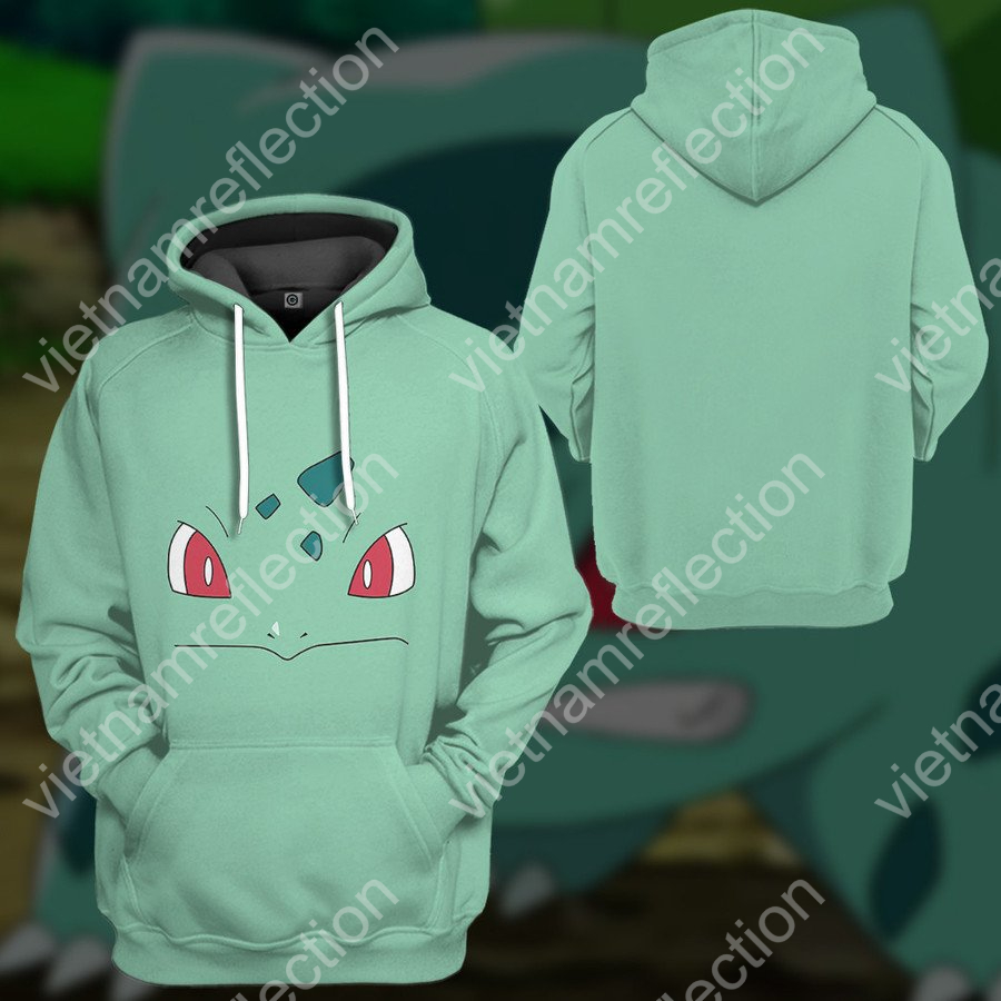 Pokemon Bulbasaur cosplay 3d hoodie t-shirt apparel