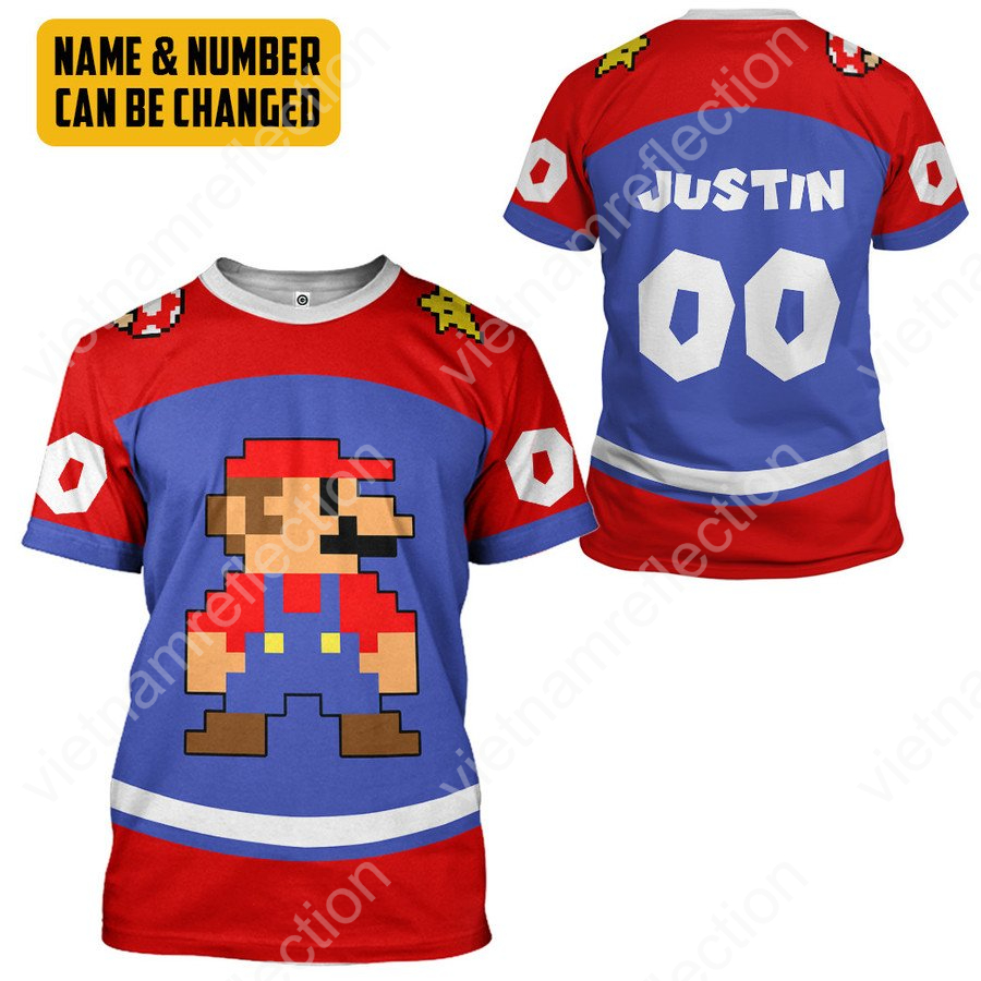 Personalized Mario sports verion 2 3d hoodie t-shirt apparel