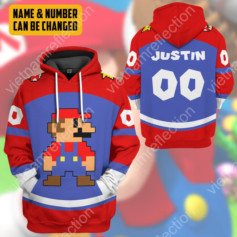 Personalized Mario sports verion 2 3d hoodie t-shirt apparel