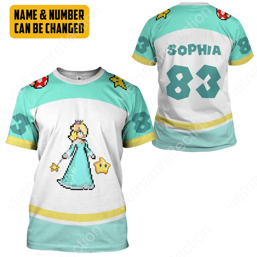 Personalized Super Mario Rosalina sports 3d hoodie t-shirt apparel