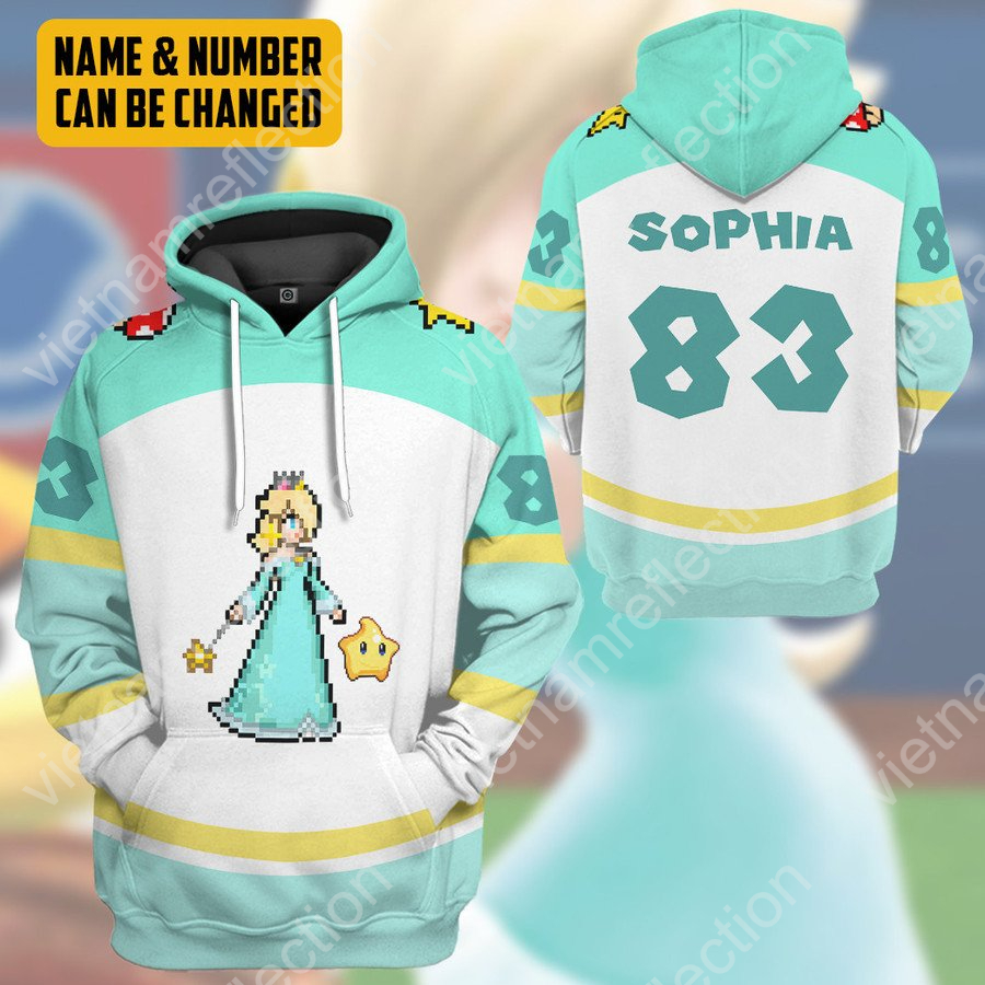 Personalized Super Mario Rosalina sports 3d hoodie t-shirt apparel