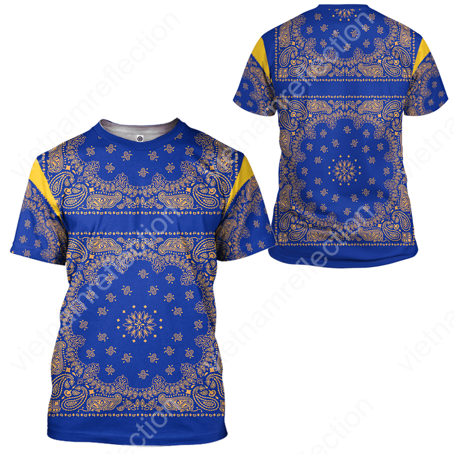 Snoop Dogg royal blue bandana 3d hoodie t-shirt apparel