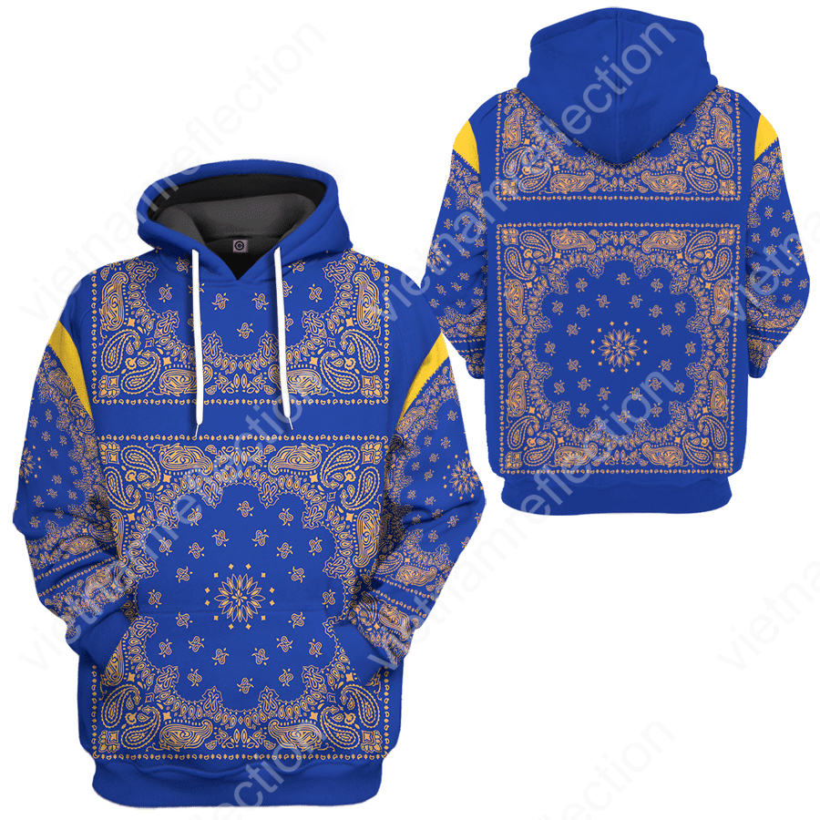 Snoop Dogg royal blue bandana 3d hoodie t-shirt apparel