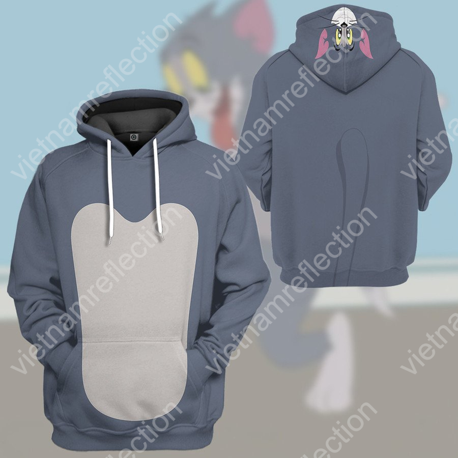 Tom and Jerry Tom cosplay 3d hoodie t-shirt apparel