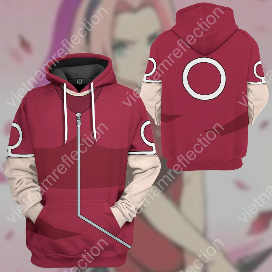 Naruto Young Sakura Haruno cosplay 3d hoodie t-shirt apparel