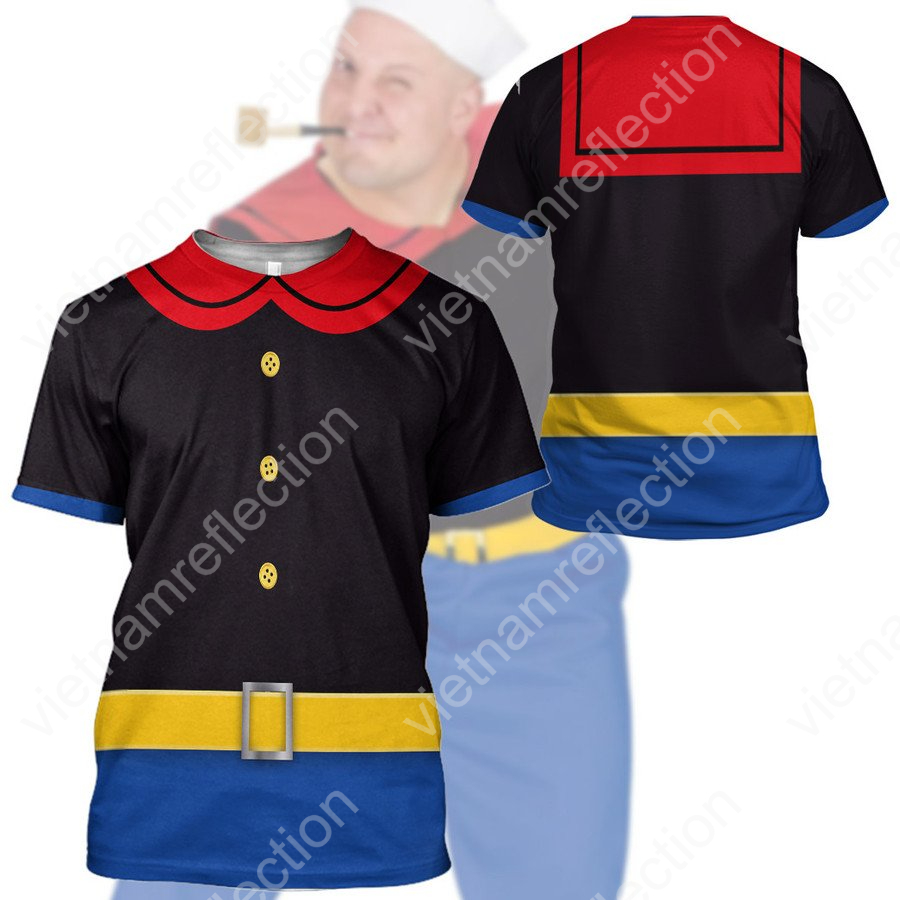 Popeye cosplay 3d hoodie t-shirt apparel