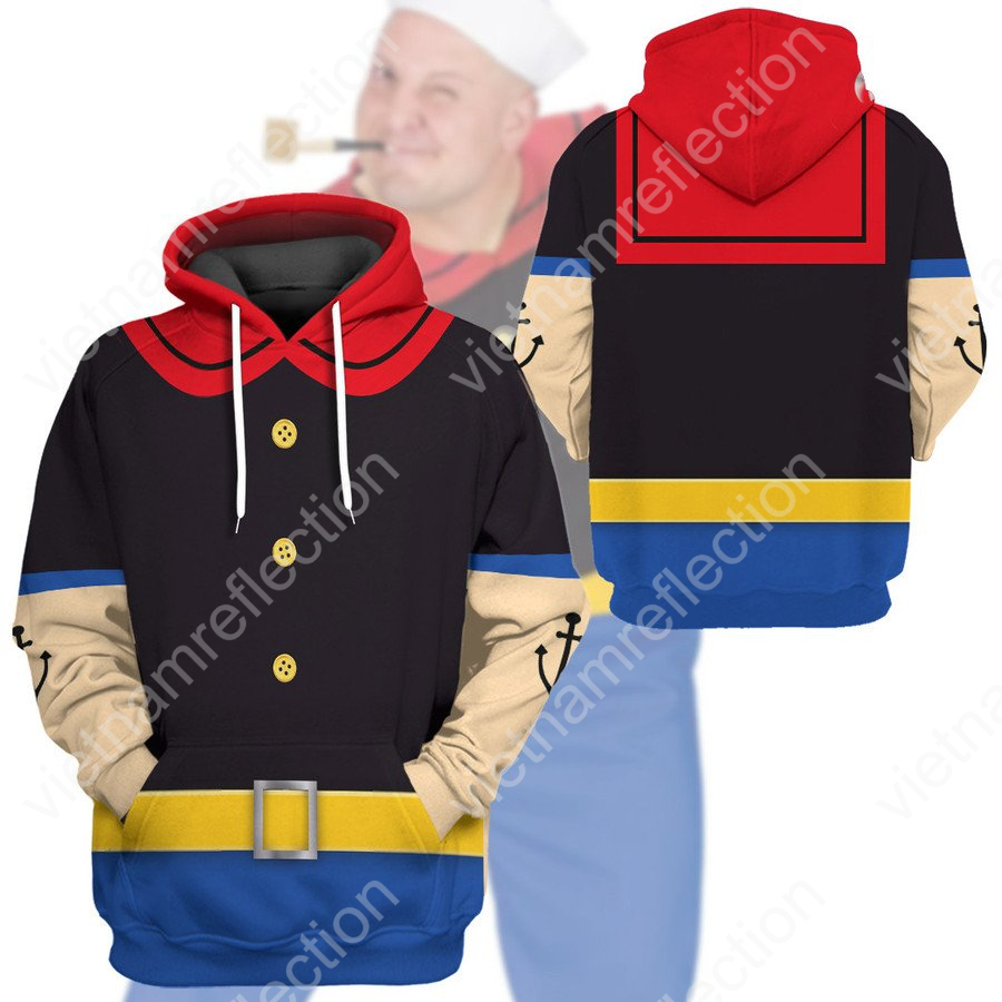 Popeye cosplay 3d hoodie t-shirt apparel