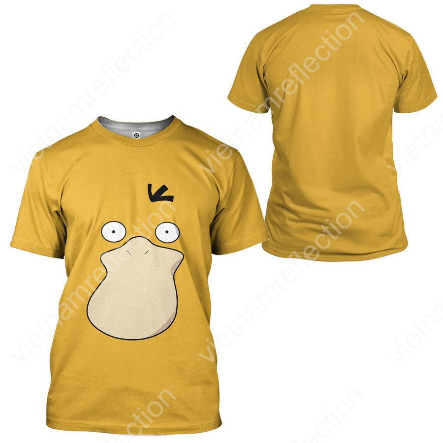 Pokemon Psyduck cosplay 3d hoodie t-shirt apparel