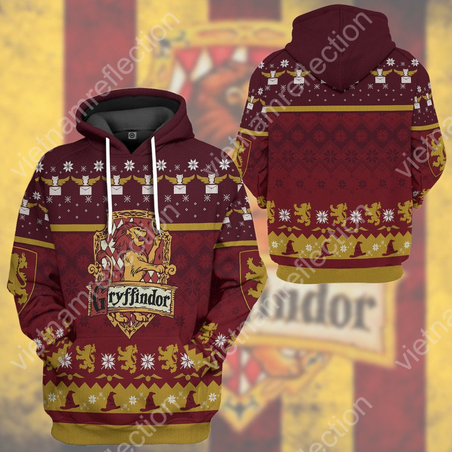 Harry Potter Gryffindor chrismast style ver 1 3d hoodie t-shirt apparel