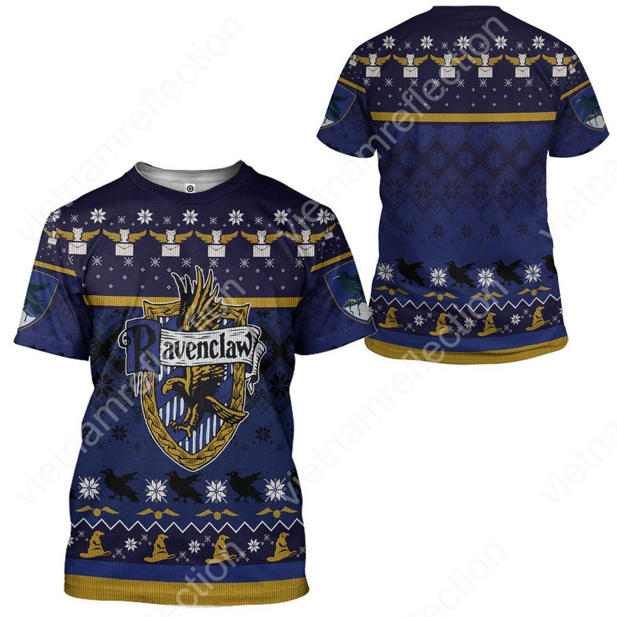 Harry Potter Ravenclaw chrismast style ver 1 3d hoodie t-shirt apparel