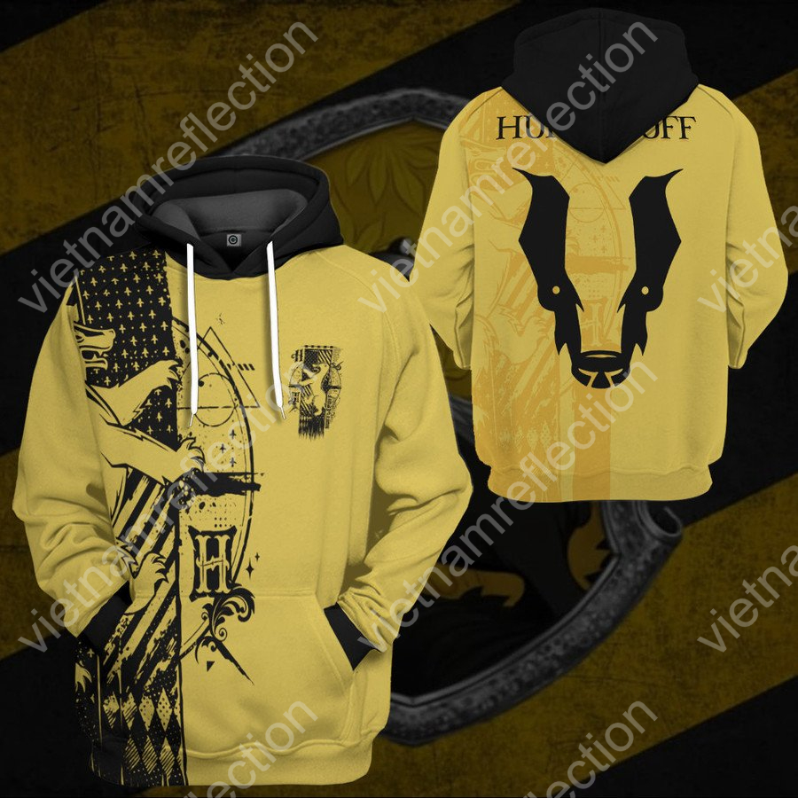 Harry Potter Hufflepuff 3d hoodie t-shirt apparel