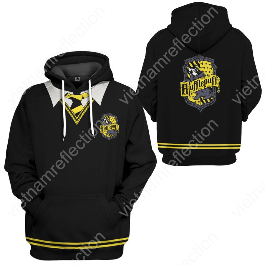 Harry Potter Hufflepuff uniform 3d hoodie t-shirt apparel